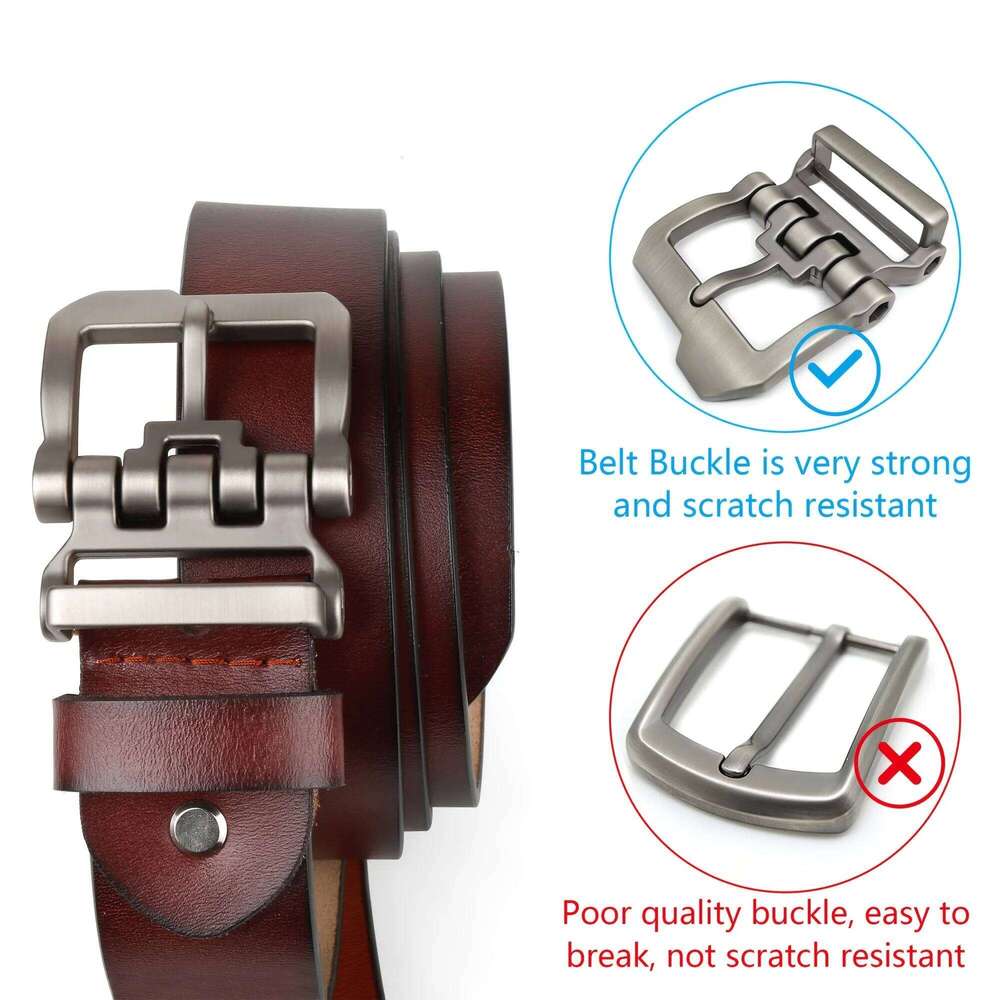 Large Size 140 150 160 170cm Men's Genuine Leather Belts Adjustable Formal Waistband for Jeans Pants Perfect Father'S Day Gift Y260225