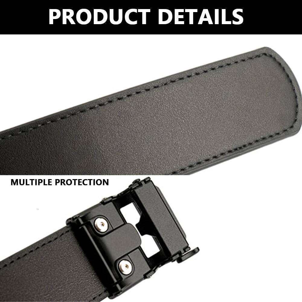 TUSHI New Leather Tactical Luxury Automatic Buckle for Belt Designer Belts Men High Quality IPSC Girdle Male Black Y260225