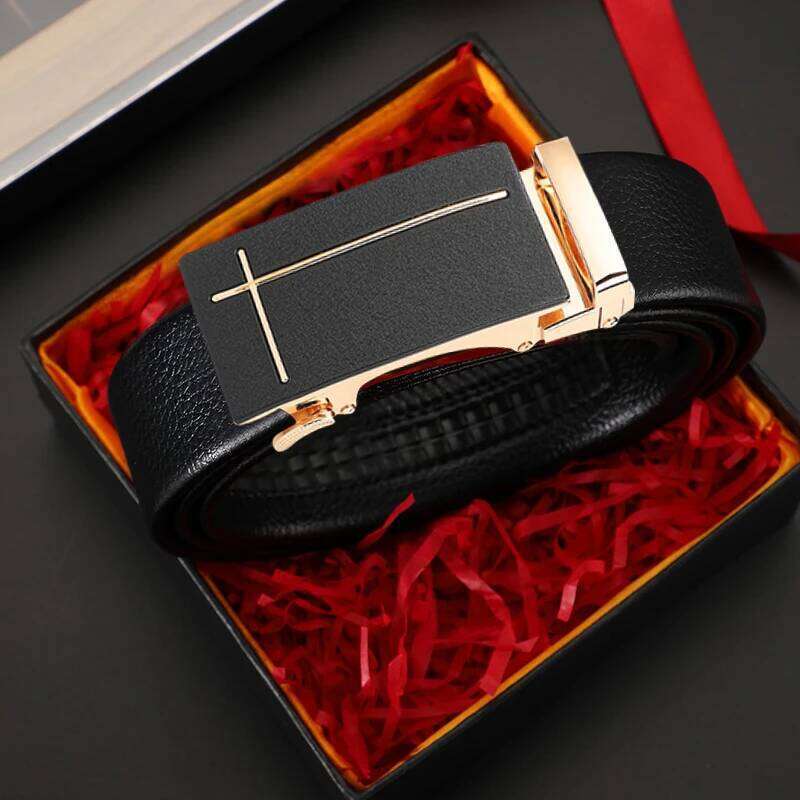 JIFANPAUL New Fashion Automatic Buckle Business Genuine Leather Jeans High Quality Men's Belt No Gift Box Y260225