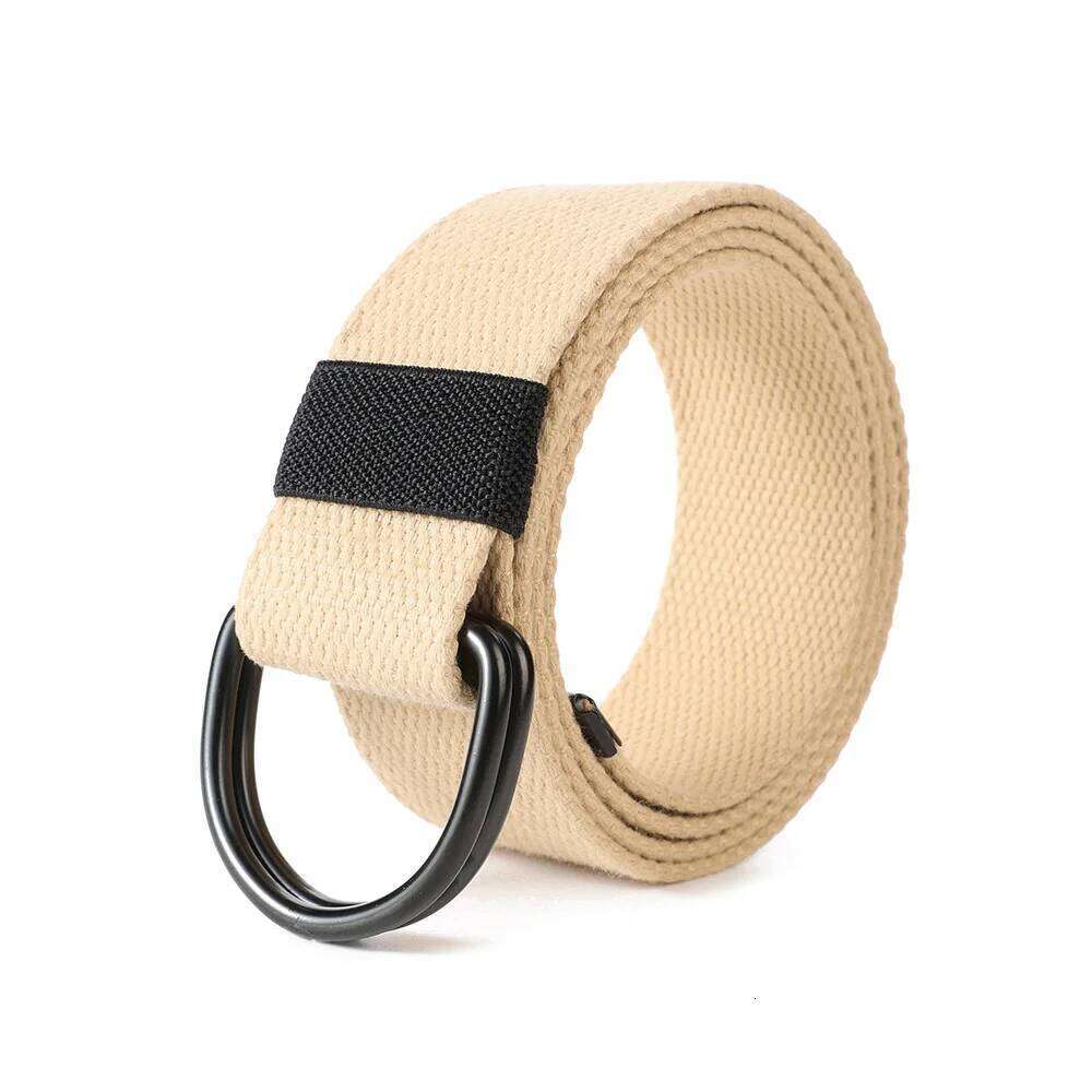 Nylon Double Loop Buckle for Men Women's Daily Fashion Canvas Woven with Adjustable and Elongated Tactical Belt Y260225