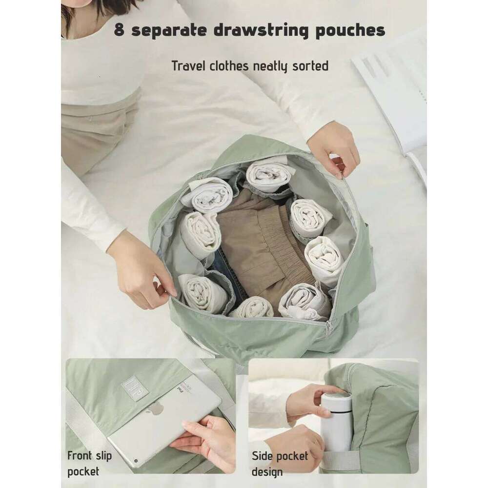 Waterproof Foldable Travel Duffle Large Capacity Carry On Tote Luggage Storage Bag with Multiple Pockets Y260225