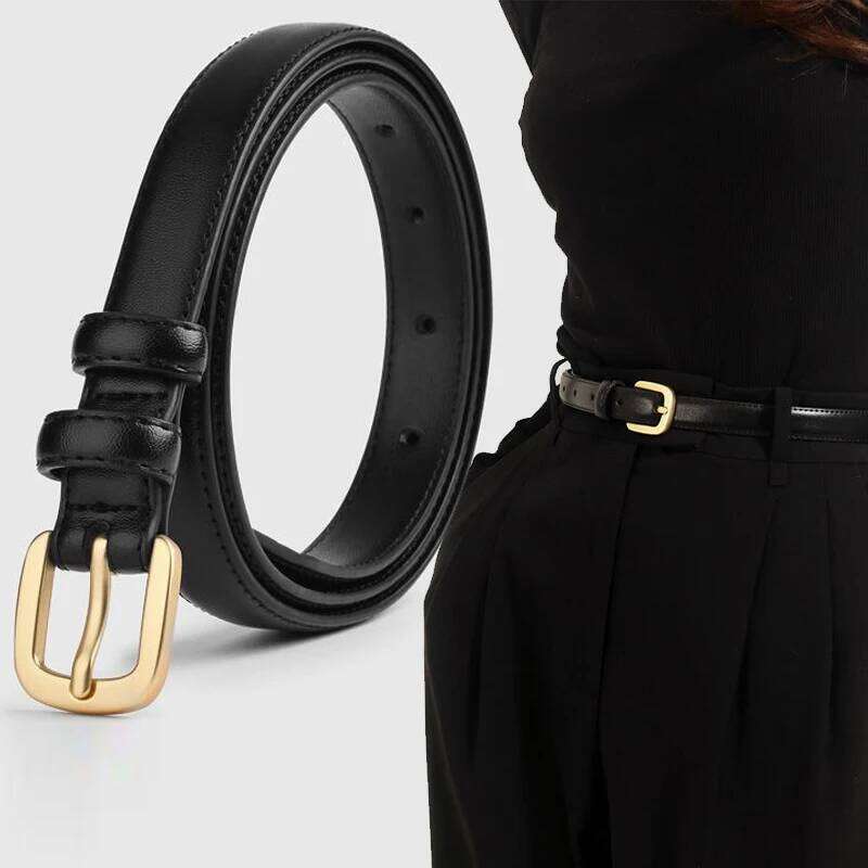 Classic Women Black Needle Buckle Retro Jeans Leather Fashion Belt High Quality Strap Y260225