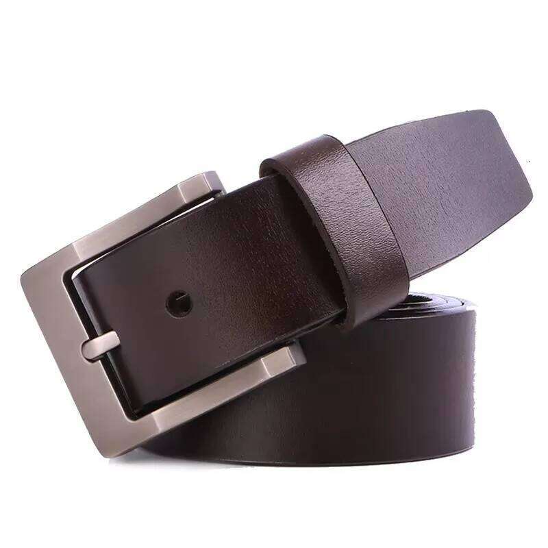 3.8CMNew Fashion Brand Strap Male Pin Buckle Designer Belts Men High Quality Genuine Leather Belt Luxury Man Military Style Y260225