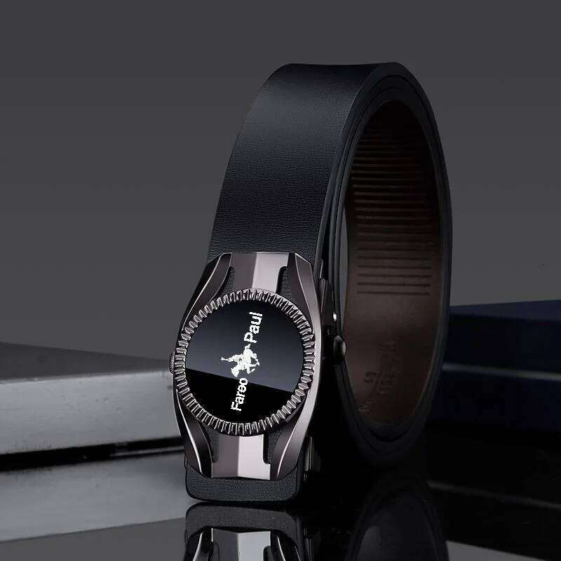 Men's Business Alloy Automatic Buckle Luxury Casual Belt High-Quality PU Leather Y260225