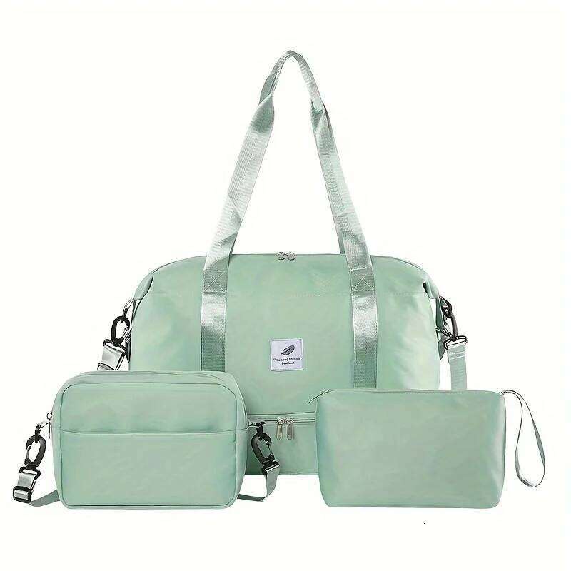 3PCS nylon travel set, large-capacity fashionable luggage sports and fitness bag crossbody bag, suitable for daily use Y260225