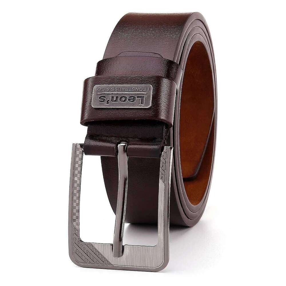 LEONS Buckle Leather Casual Jeans Belt Men High Quality Retro Luxury Male Strap Belts 3 Colors 2023 NEW Y260225