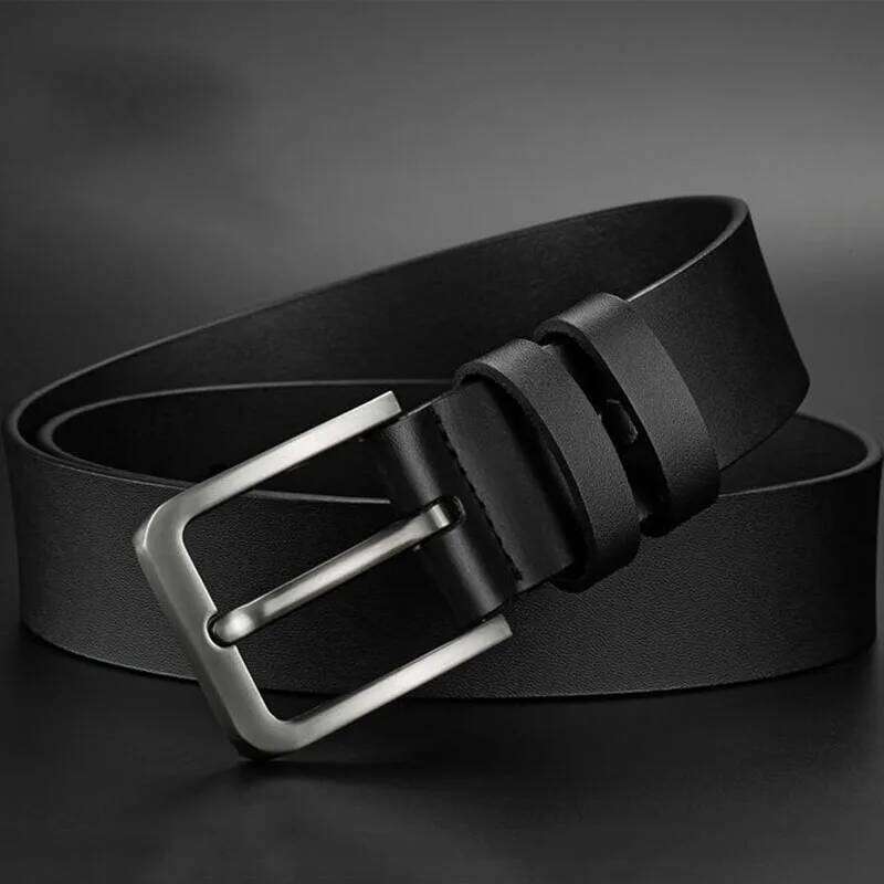 New Business Leisure Men's Alloy Square Pin Buckle Male Famous Brand Luxury Designer PU Leather Jeans Belts for Men Y260225