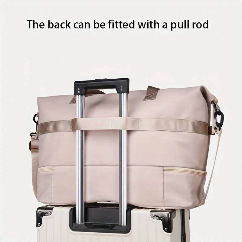 Large Capacity Multi-Functional Travel Duffel & Gym Tote with Multiple Compartments, Durable Nylon Sports Bag Y260225