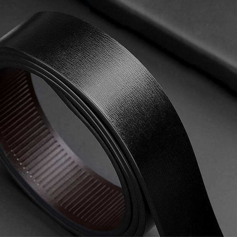 Classic Men's Belt Automatic Buckle Simple Style Business Work Popular Casual Strap Party Accessories Y260225