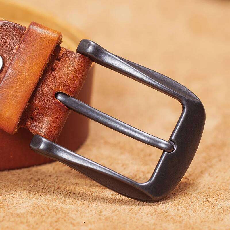 VAMOS KATOAL Men's designer's new first layer cow leather fashion belt alloy retro style pin buckle high quality cowhide belts Y260225