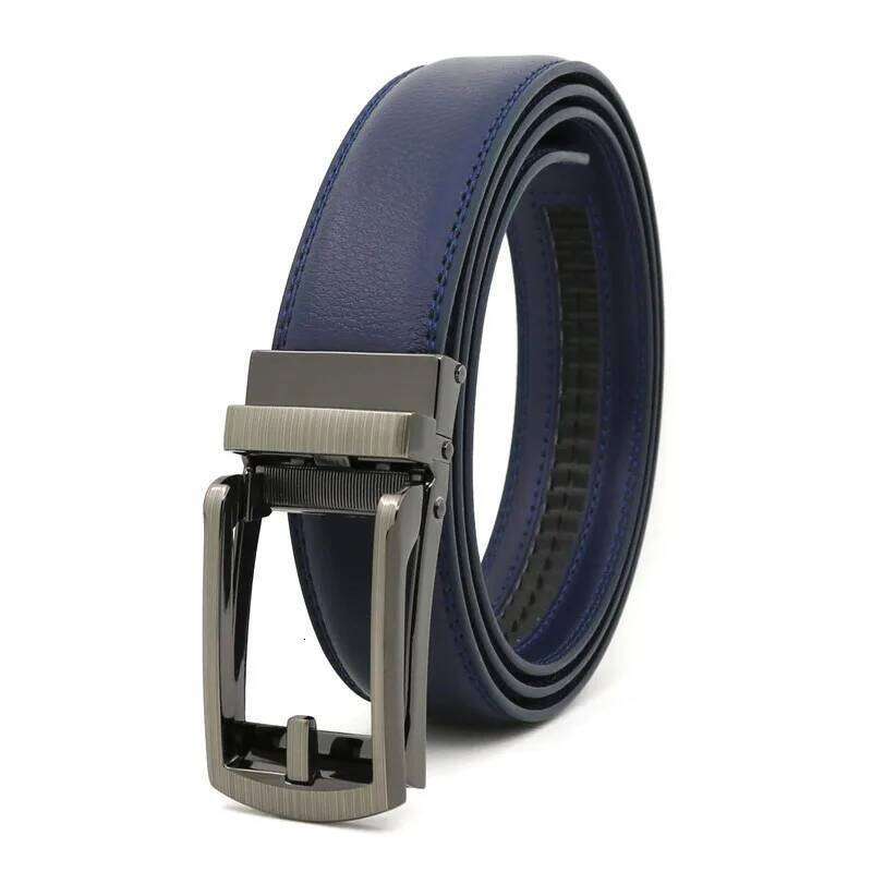 Leather Men's Women's 3.1cm Click Belt with High Quality Alloy Automatic Buckle Unisex Classic Business Belts for Jeans Y260225