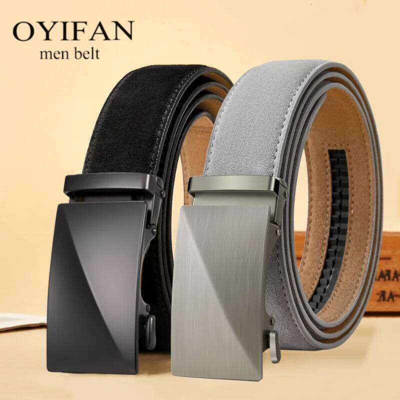 Men's fashionable business belts Genuine luxury brand metal alloy buckle High quality soft belt with casual pants jeans Y260225