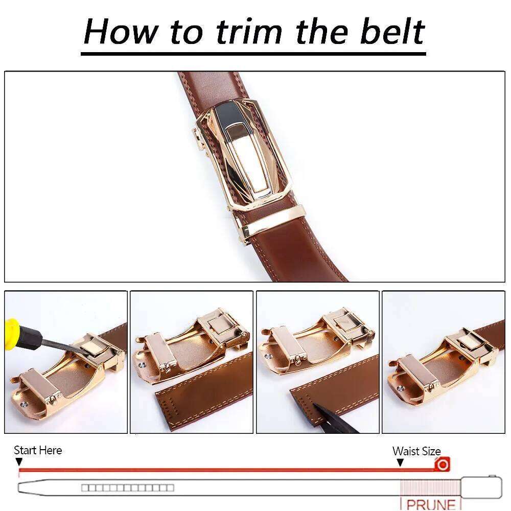 Genuine Leather Cow Belt Sports Car Brand Fashion Automatic Buckle Waist Strap Black Male Belts for Men Y260225