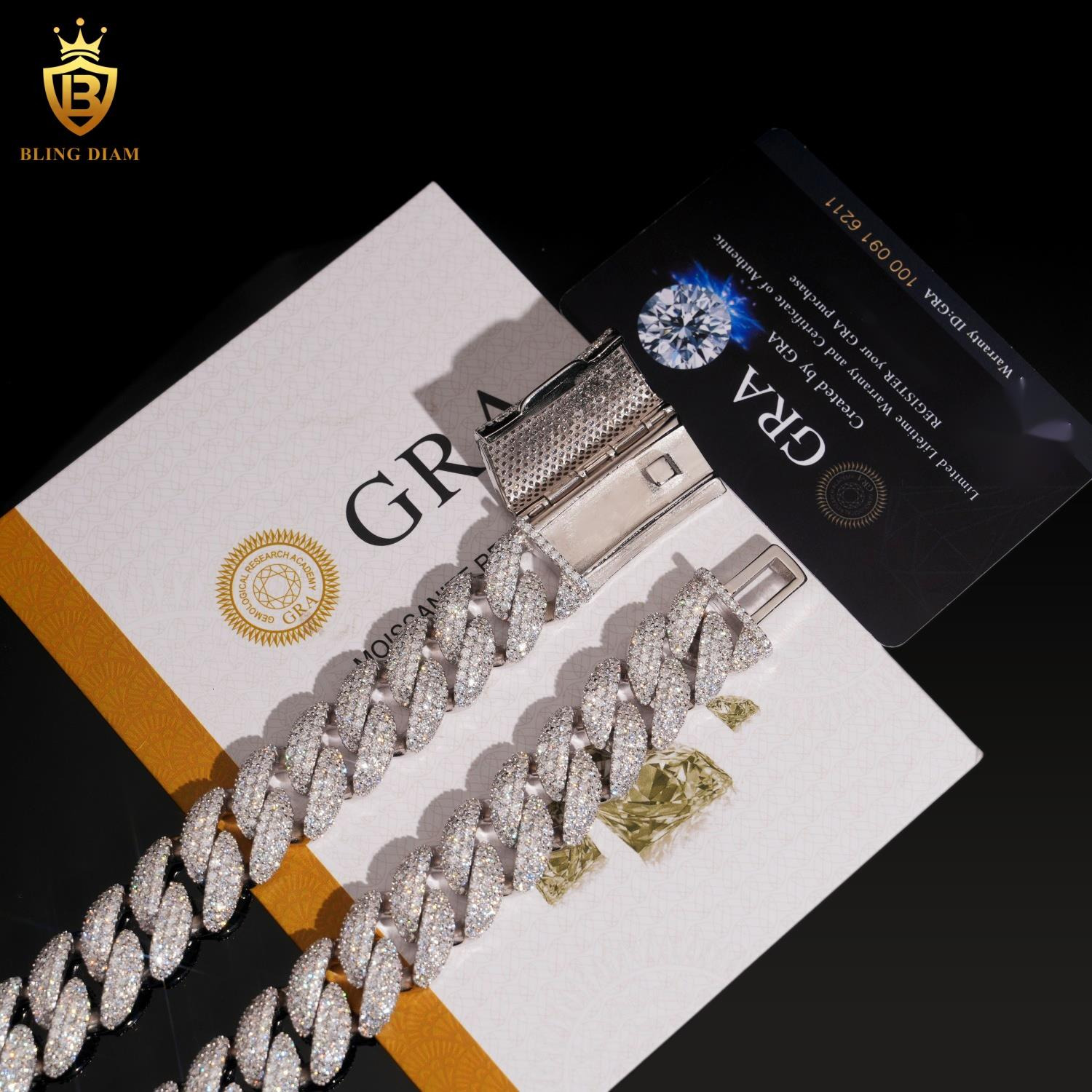 18mm Iced Out Miami Luxury Big Cuban Link Chains Pass Diamond Tester Hip Hop Rapper 925 Sterling Silver Vvs Real Moissanite