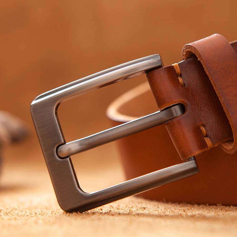 Top Cowhide Fashion Genuine Leather Men Belt Alloy Buckle Strap For Male Wide Cinto Masculino Luxury Cummerbund Y260225