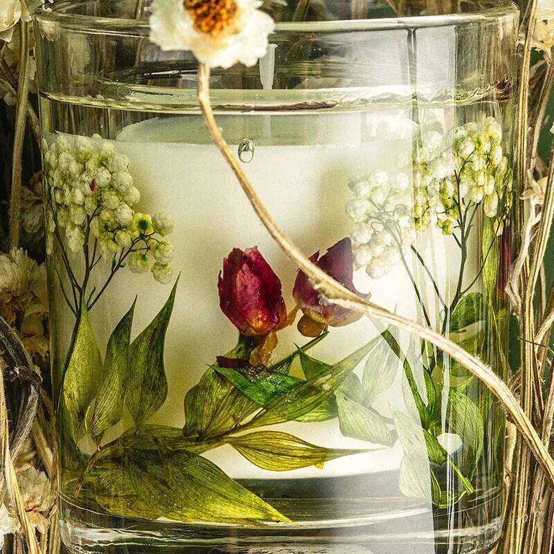 Premium Aromatherapy Candles Infused with Dried Flowers,Home Fragrance Soy Wax Candle Gift, Home and Office Decor H260225