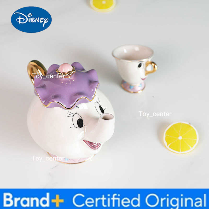Disney Beauty And The Beast Teapot Cute Cartoon Coffee Pots Mug Mrs Potts Chip Cup Tea Pots Tea Cup Set Home Decor Ornament Gift H260225
