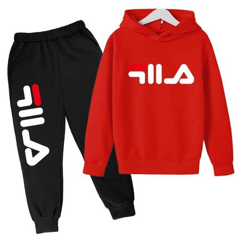 Youth Trendy Letter Print Hoodie & Pants Set - Streetwear Style Kids' OutfitT260225