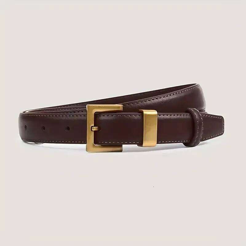 Fashion Women's High Quality Golden Buckle PU Leather Casual Best Matching Dress Jeans Belts Women Accessory Designer Belt Y260225