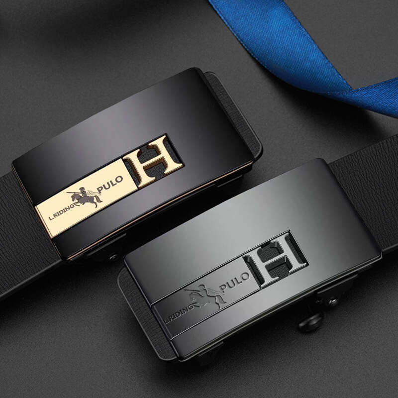 Paul Genuine Leather Belt For Men, Automatic Buckle, Trendy Versatile Casual Belt, Pure Cowhide, Youth Extended Length