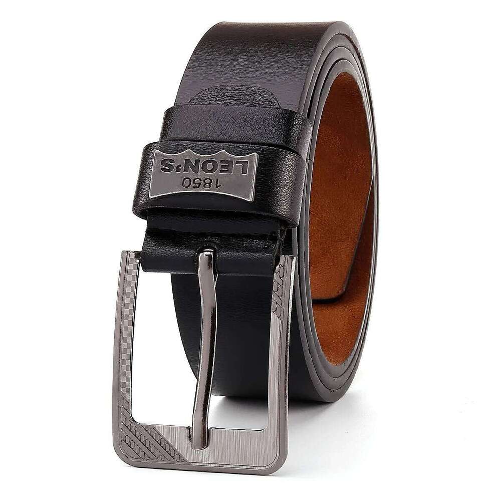 LEONS Buckle Leather Casual Jeans Belt Men High Quality Retro Luxury Male Strap Belts 3 Colors 2023 NEW Y260225