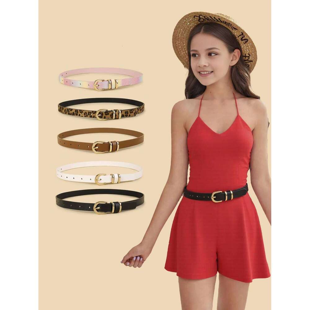 Hot Selling Korean Style Student Fine Jeans dress Pin Buckle PU Belt Decoration Y260225