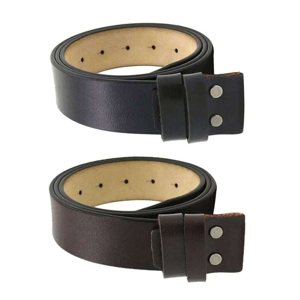 Quality Leather Casual for Men Mens Business Jeans Pants Accessories Adjustable Waist Belt without Buckle Y260225
