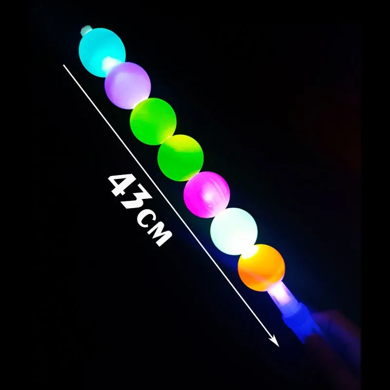 10pcs LED Glowing Sticks Sugar Gourd Led Candied Haws Light Up Stick Neon Party Glow in Dark Wedding Supplie 260207