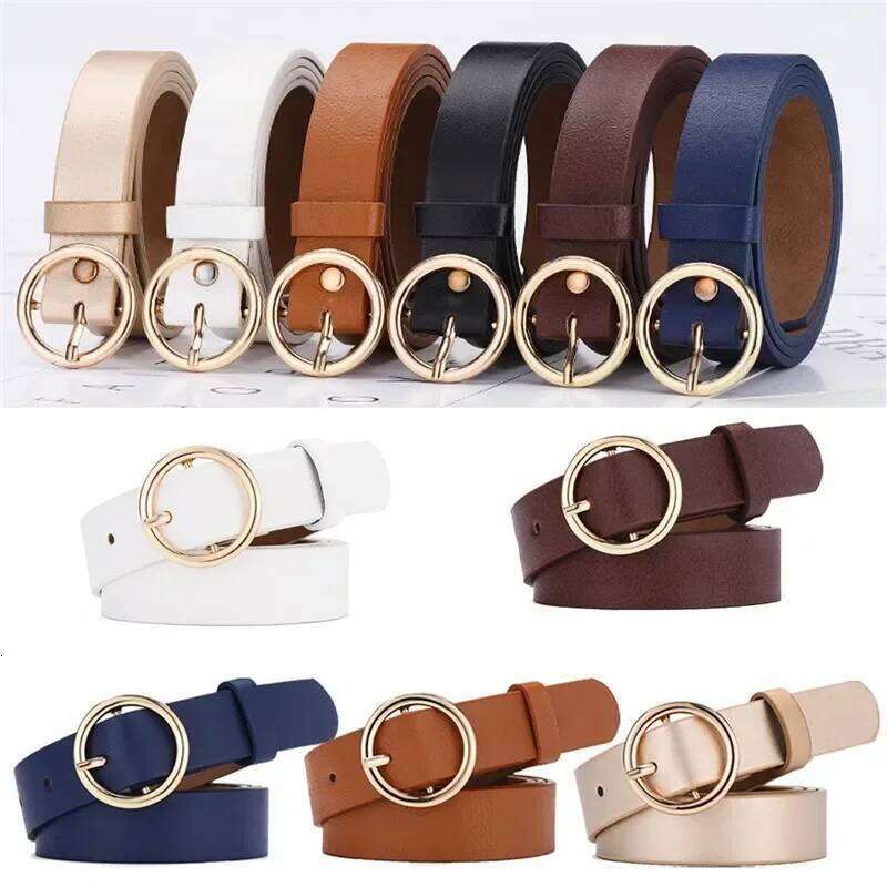 Women PU Leather Waistbands Adjustable Fashion Casual Pin Buckle Belts for Waist Strap Jeans Skirt Men Female Y260225
