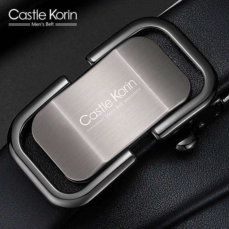 Men's real cowhide automatic young people trend new alloy buckle genuine belt for men Y260225
