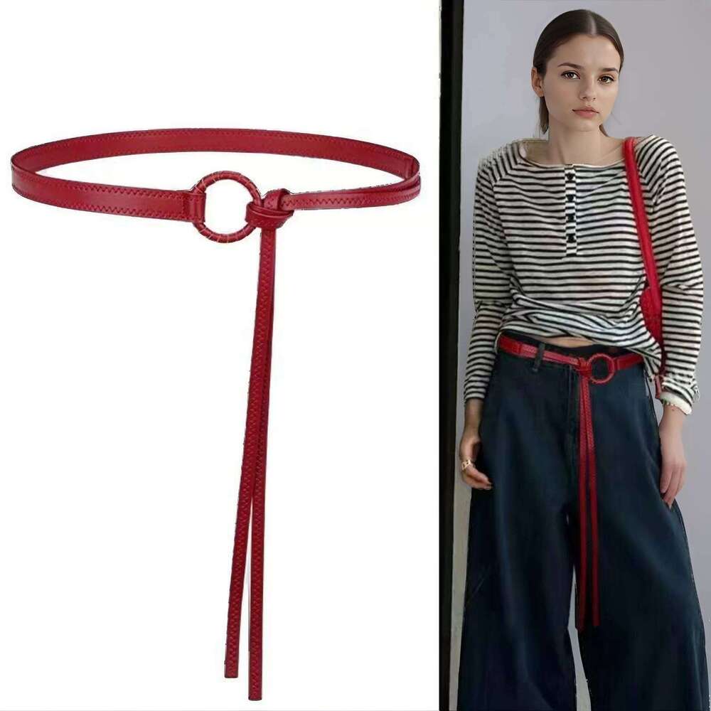 Elegant and fashionable women's waist belt - a variety of colors woven design rope tied luxurious multifunctional belt, ad Y260225