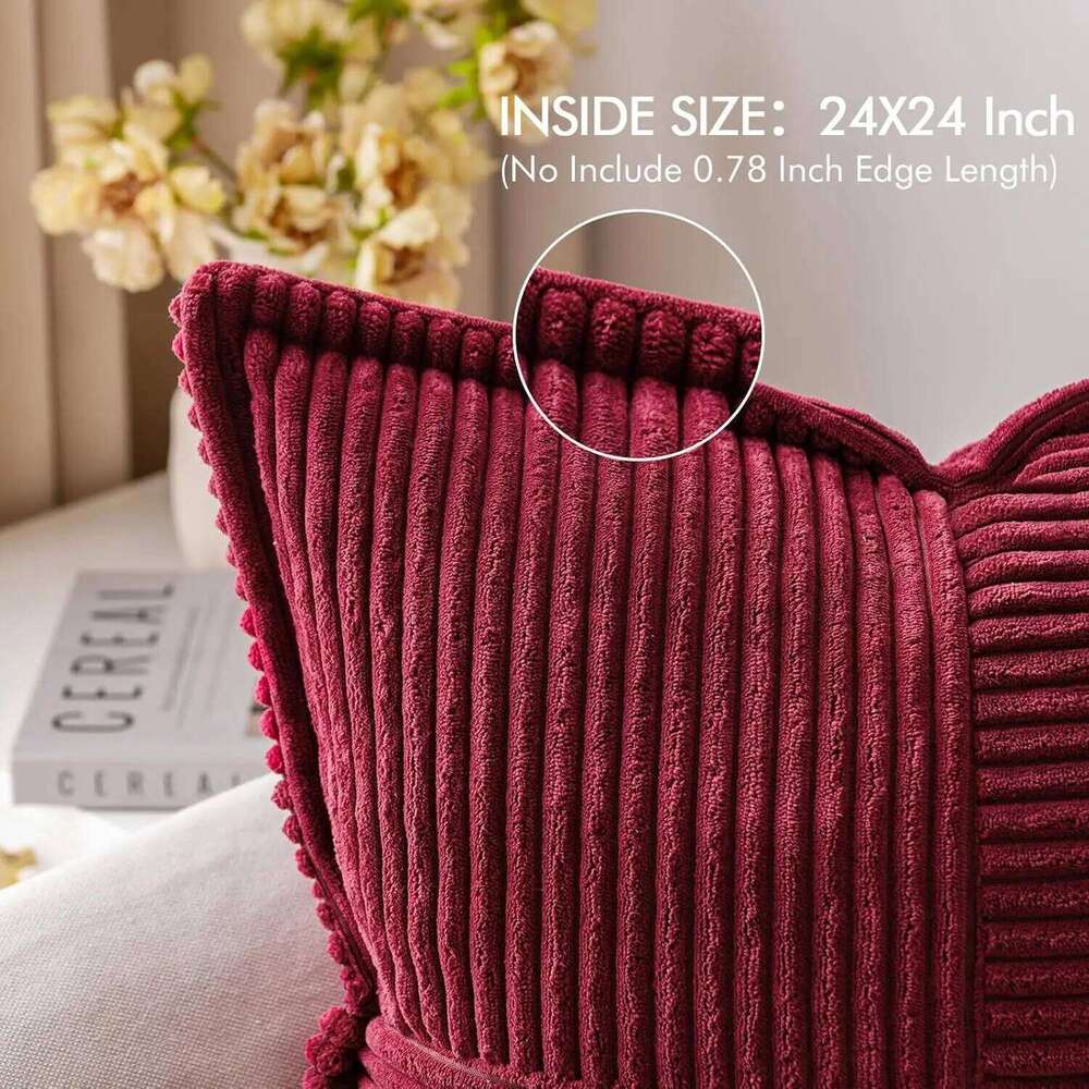 Bohemia Cushion Cover 45x45cm Christmas Corduroy Throw Pillow Covers Boho Decorative Soft Pillowcase Striped Texture For Sofa