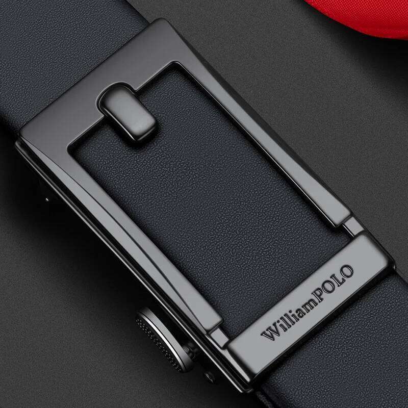 Men's leather waist fashionable, automatic buckle, versatile belt, casual pants belt with adjustable straps Y260225