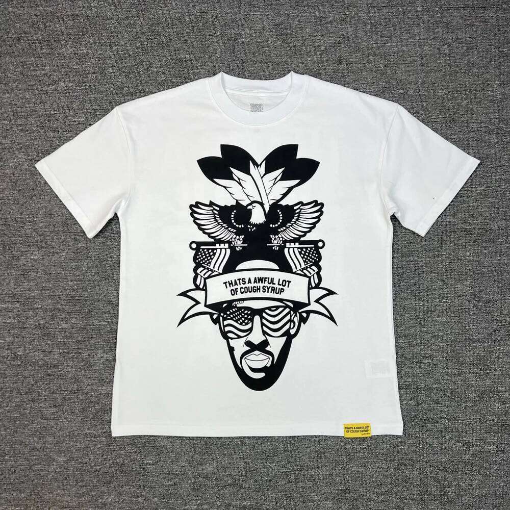 Red letter balck printing That's A Awful Lot of Cough Syrup white T-shirt Men Women Tops Tee T Shirt C260225 - view 3