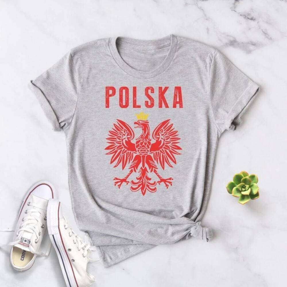 Shirt Polish Eagle Coat Arms of Poland Polska T-shirt Funny Tshits Y2k Clothes Printed Cotton Tees Women Clothing C260225