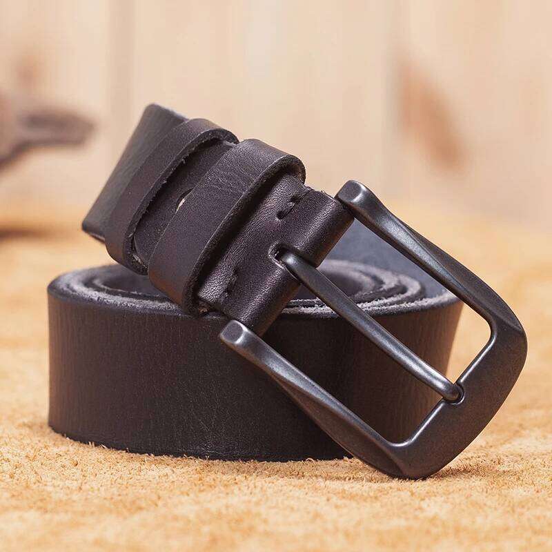 VAMOS KATOAL Men's designer's new first layer cow leather fashion belt alloy retro style pin buckle high quality cowhide belts Y260225