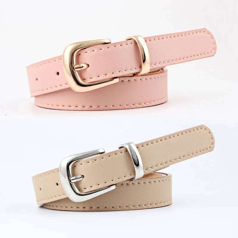 Women's Jeans Pants Dress Girls Fashion PU Leather European style Luxury Alloy gold/silver Buckle Waistband Belts for Lady Y260225