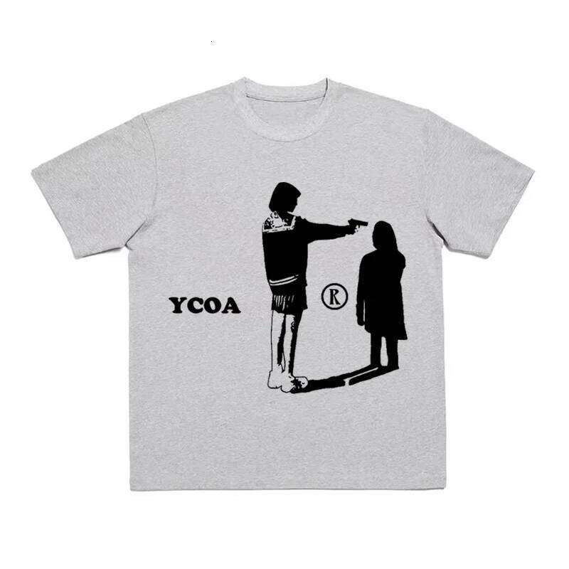 Men T-Shirt Cotton Oversized Graphic Y2k Streetwear Short Sleeve Harajuku Tops Korean Fashion Gothic Grunge Aesthetic Clothing H260225