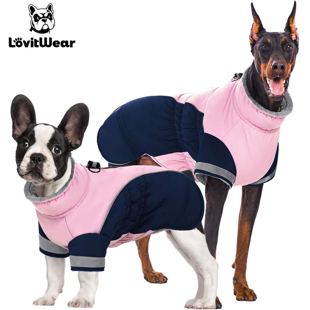 Famous brand New cross border pet clothing fleece lined warm jacket winter windproof and cold resistant thickened dog coat pupakaIK
