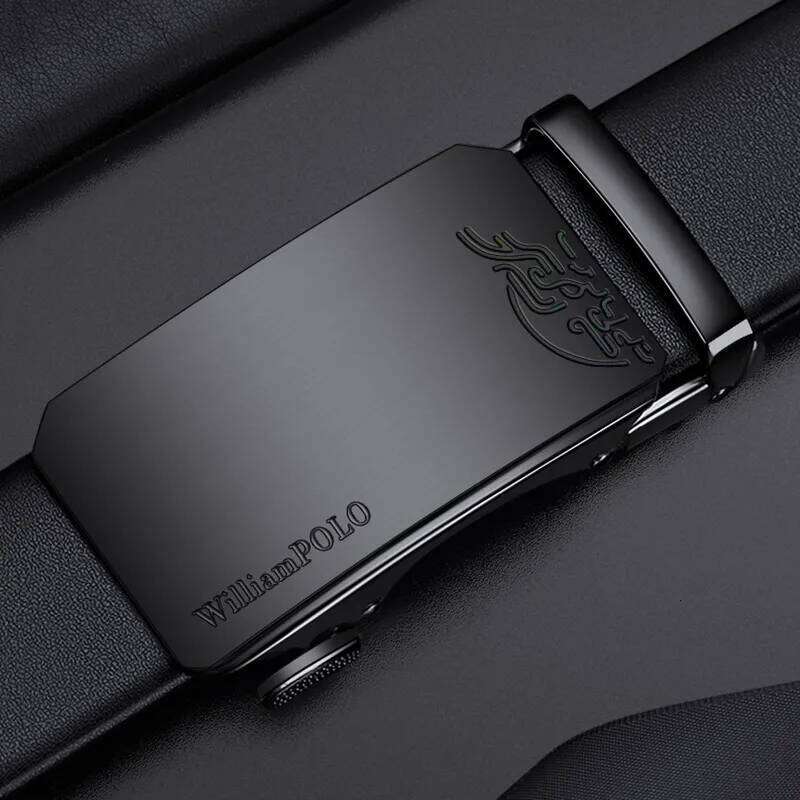 Men's automatic buckle simple casual pants belt, versatile formal belt Y260225