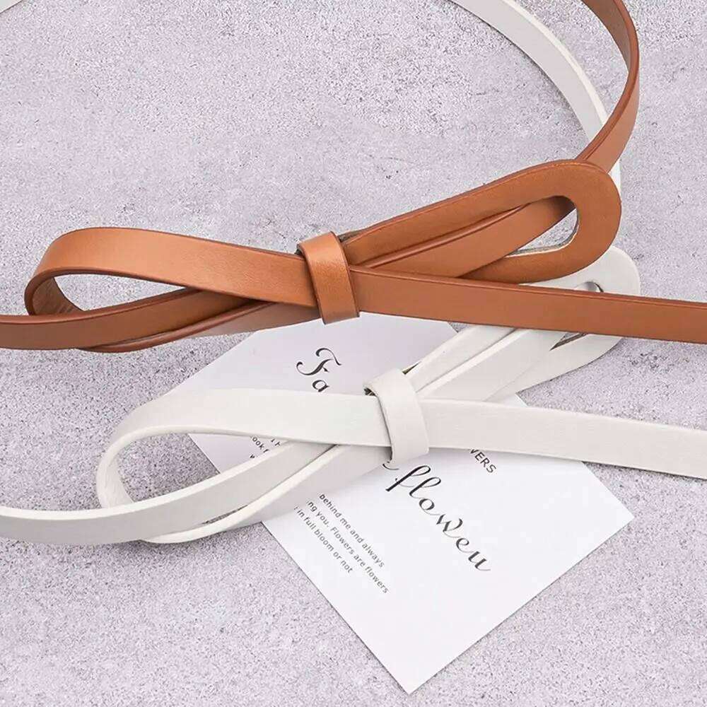 Retro Y2k Women's Alloy Buckle Adjustable Skinny Straps Pu Leather Thin Waist Belt Y260225