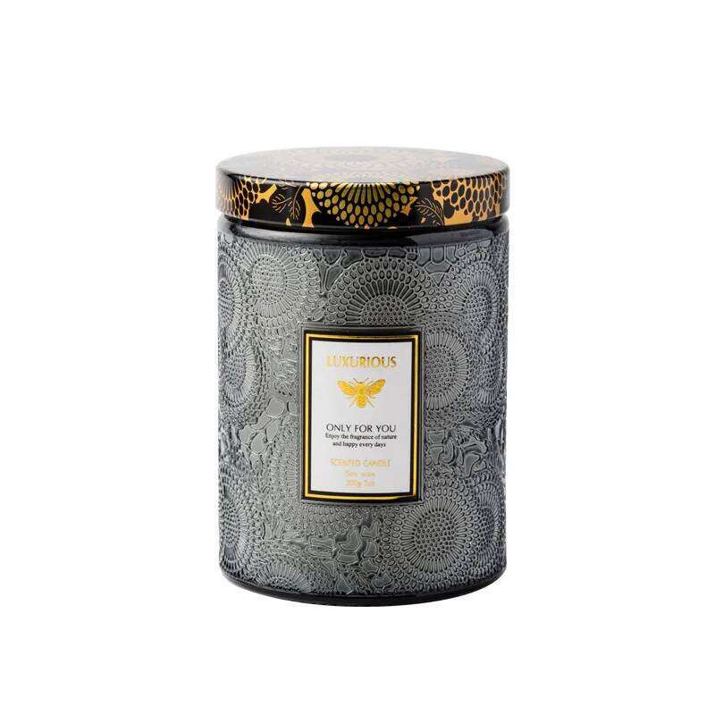 Embossed cup essential oil scented with hand gift bedroom household smokeless fragrance candle wholesale H260225