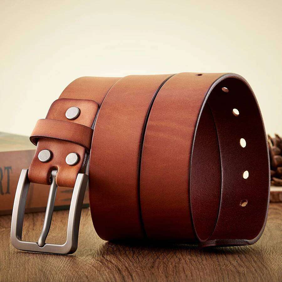 3.8CM Real Genuine Leather For Men High Quality Cowskin Casual Jeans Belts Business Cowboy Waistband Male Fashion Designer Belt Y260225