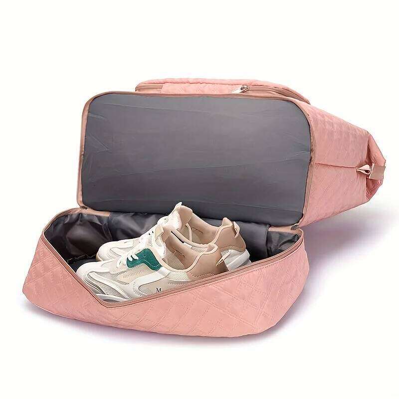 Large Capacity Travel Dufffle for Women Lightweight Argyle Pattern Weekend Overnight Thickened Gym Storage Bag Y260225