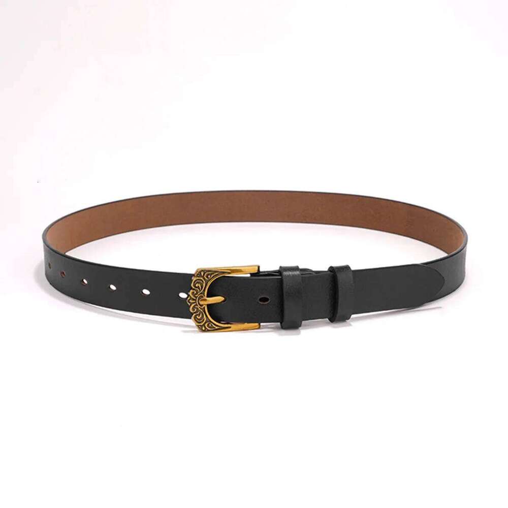 1 New Trendy Genuine Leather Retro Versatile Fashion Waist Jeans Belt Women's Style Y260225