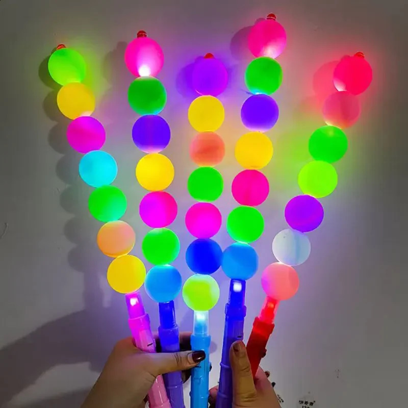 10pcs LED Glowing Sticks Sugar Gourd Led Candied Haws Light Up Stick Neon Party Glow in Dark Wedding Supplie 260207