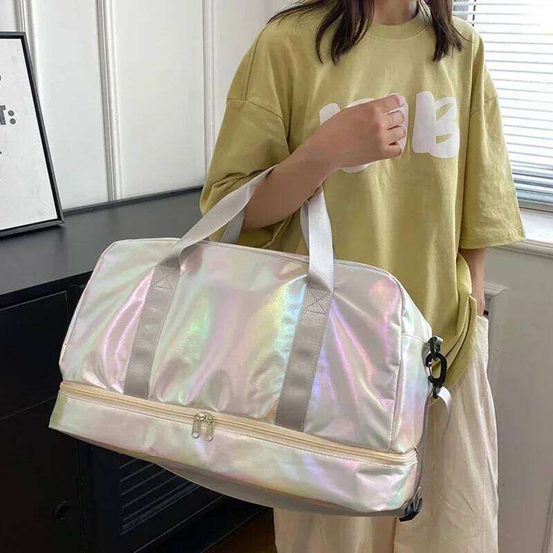 Women's Gym Travel Large Capacity Handbag Shoulder Casual Crossbody Luggage Dry Wet Separation Sports Fitness Bag Y260225