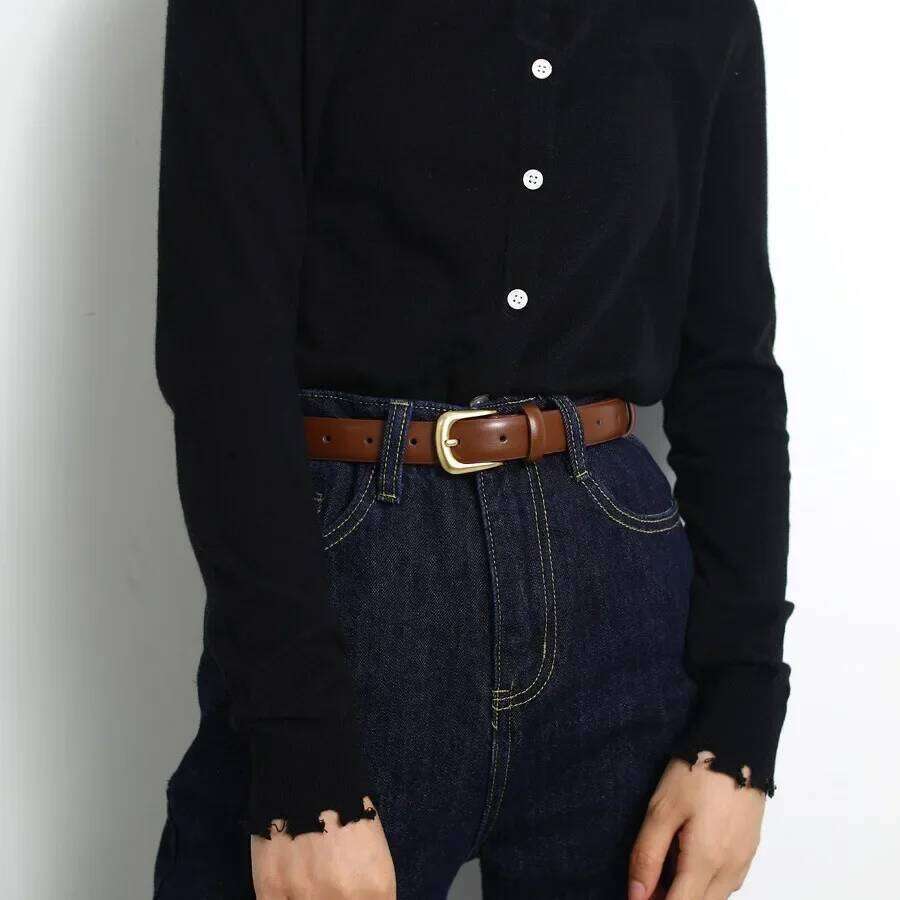 Women's Trousers Belts Women Fashion Luxury Designer Brand for Jeans Pin Buckle Black Brown Waist Belt ZX015 Y260225