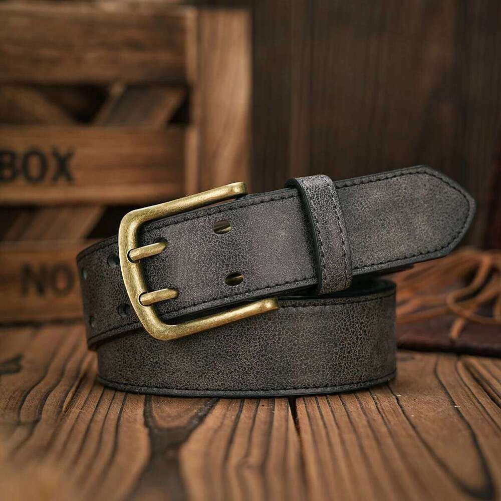 Vintage fashion collision! PU leather alloy buckle waistband, for both men and women, to create a personalized western style Y260225