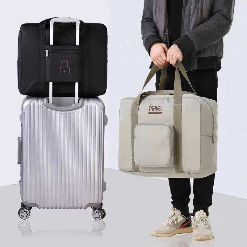 Travel large capacity hand luggage bag, foldable student trolley travel storage bag Y260225